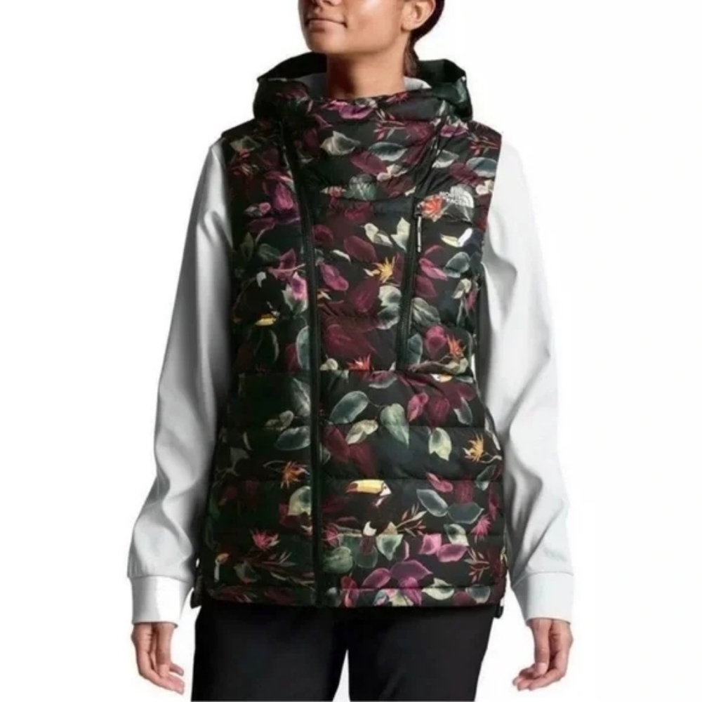 North Face Toucan Print Puffer Vest